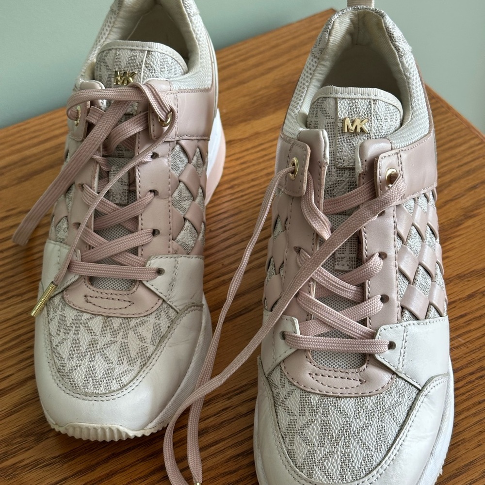 Michael Kors Pink and Cream Fashion Sneakers